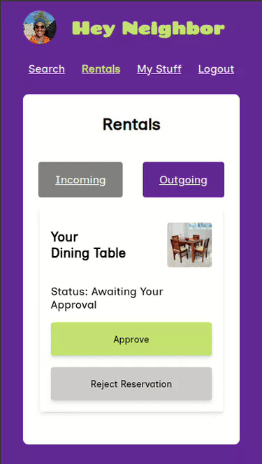 Screenshot of the Hey Neighbor project
